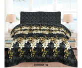3 Pcs Bedsheet - Black Pendant